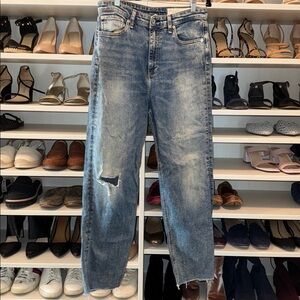 Rag & Bone Cut Off Raw Hem Nina High Rise Ankle cigarette Jeans size 29 size 8